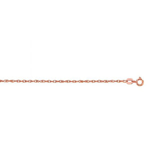 14K Diamond Cut Carded Rope Chain Rose Gold Necklace